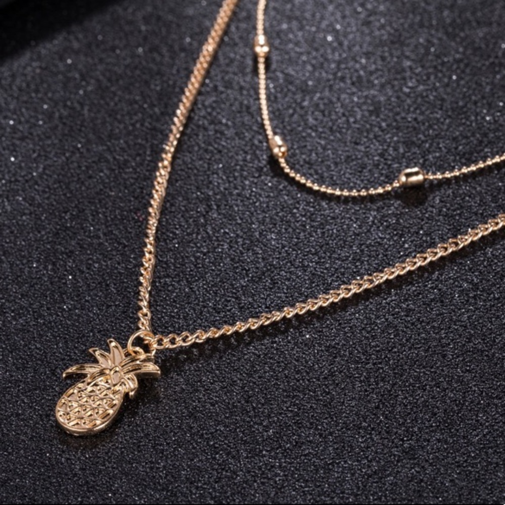 Pineapple ♡ Layered Choker Necklace GIFT - Picture 7 of 10